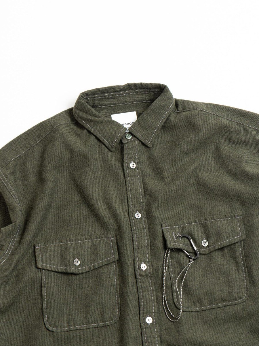 and wander Thermonel Shirt Khaki | Shirts