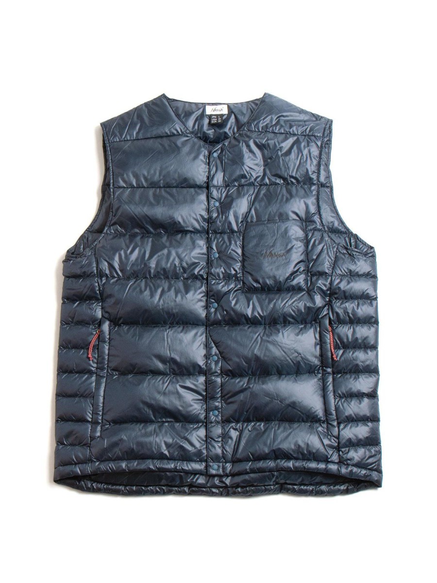 NANGA Inner Down Vest Navy | Outerwear