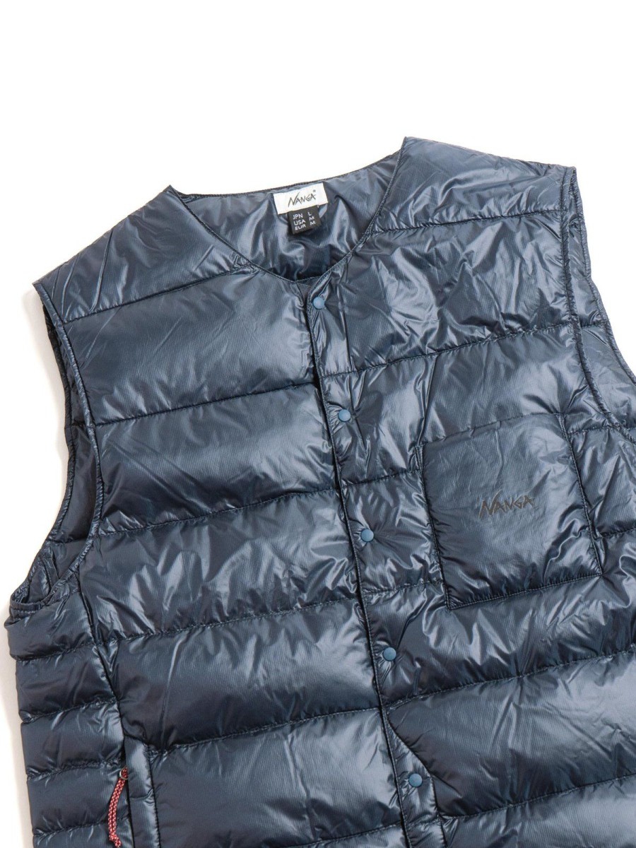 NANGA Inner Down Vest Navy | Outerwear