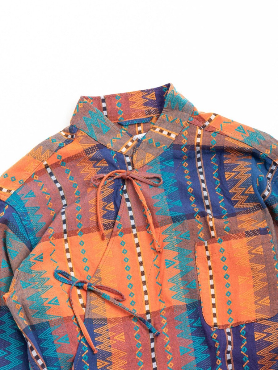 Engineered Garments Tibet Shirt Blue Orange Etho Dobby | Jackets