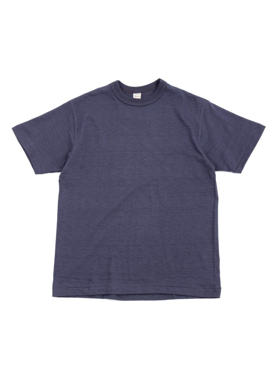 Warehouse & Co Lot 4601 No Print T Shirt Navy (Egg Plant) | T Shirts S/S