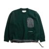 and wander Shetland Wool Sweater Green | Knitwear