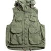 Engineered Garments Field Vest Olive Graffiti Print Ripstop | Vests & Aprons