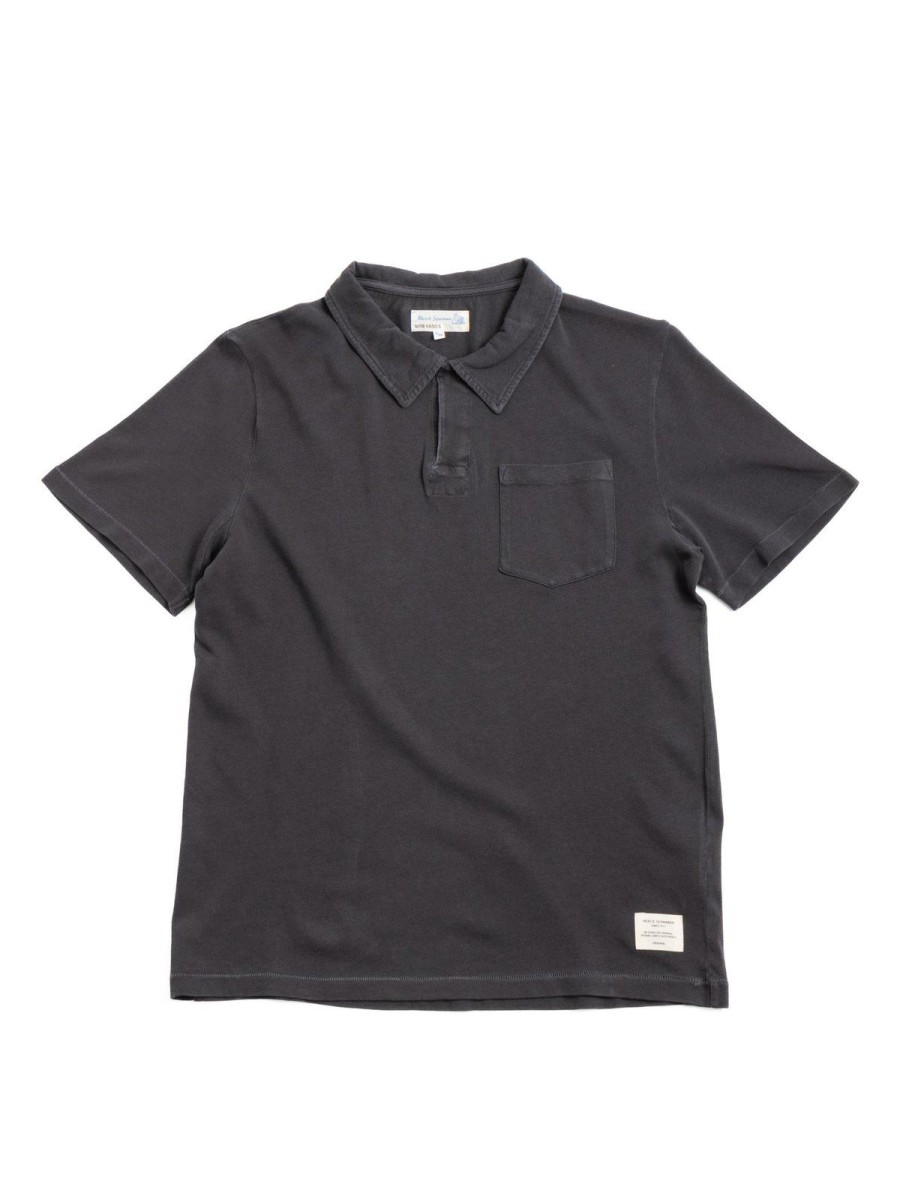 Merz B. Schwanen Good Basics Plp04 Polo Shirt Washed Graphite | T Shirts S/S