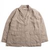 Engineered Garments Loiter Jacket Beige Linen Glen Plaid | Jackets