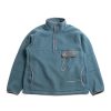 and wander Wool Fleece Pullover Blue Gray | Outerwear