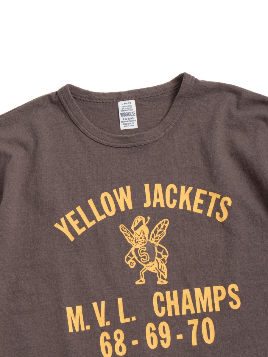 Warehouse & Co Lot 4064 Yellow Jackets T Shirt Charcoal | T Shirt S/S Print