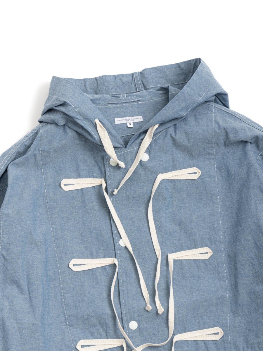 Engineered Garments Lt Parka Lt Blue Cotton Chambray | Jackets