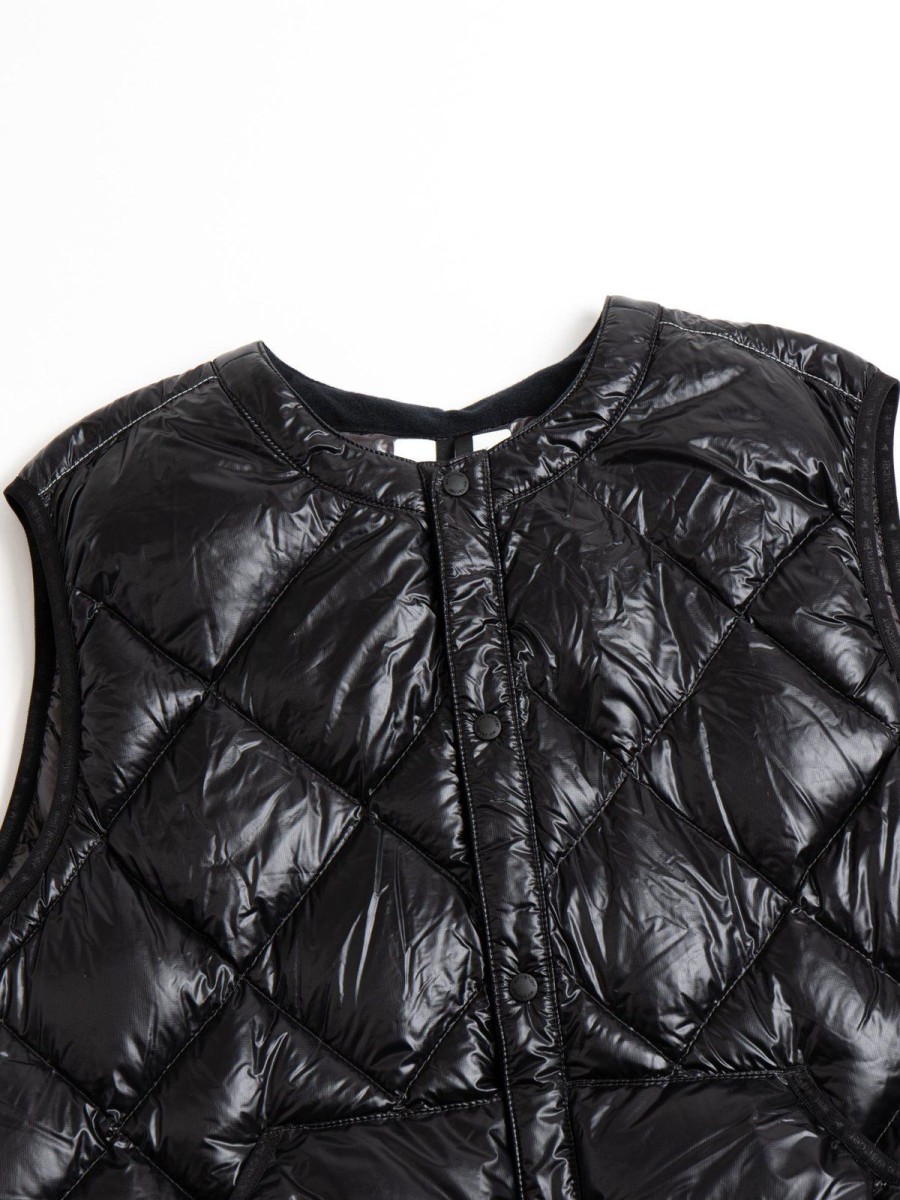 and wander Diamond Stitch Down Vest Black | Outerwear