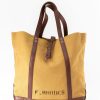 Warehouse & Co Lot 5220 Leather / Canvas Tote Bag D.Beige Printed | Bags & Luggage