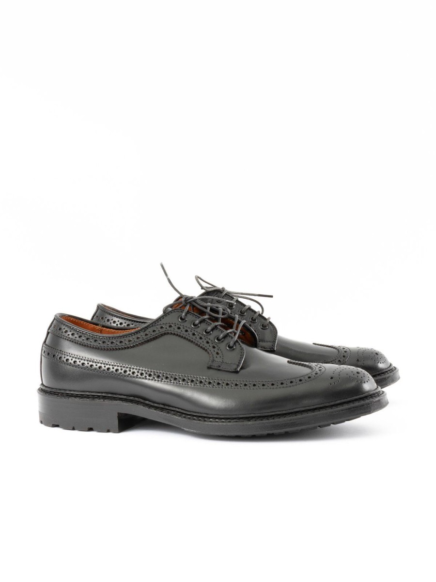 Alden for The Bureau Black Cordovan Long Wing Blucher Commando Sole | Footwear