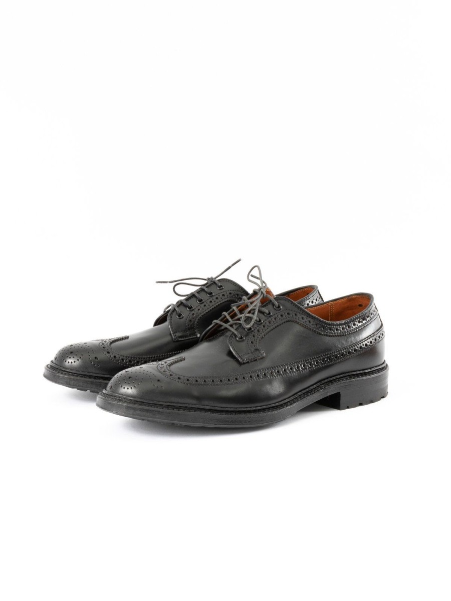 Alden for The Bureau Black Cordovan Long Wing Blucher Commando Sole | Footwear