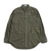 Engineered Garments Combo Short Collar Shirt Olive Solid Cotton Flannel | Shirts