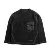 and wander Re Wool Jq Crew Neck Black | Fleece