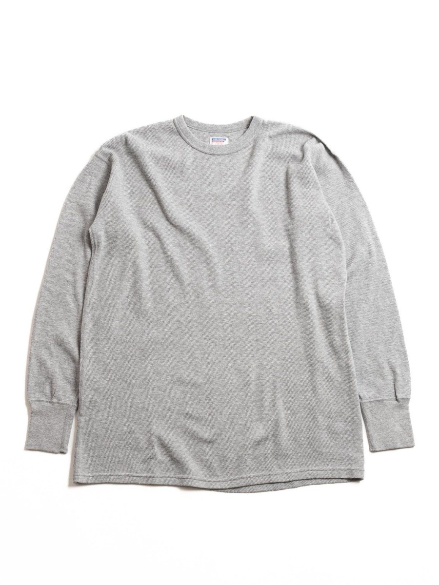 DUBBLE WORKS Lot.54002 Thermal Crew Neck Tee H.Grey | T Shirts L/S