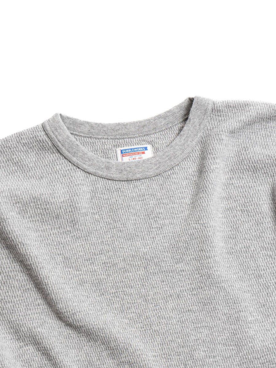 DUBBLE WORKS Lot.54002 Thermal Crew Neck Tee H.Grey | T Shirts L/S