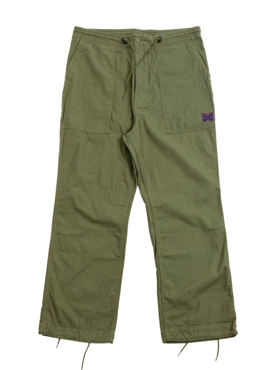 Needles Needles String Fatigue Pant Back Sateen Olive | Trousers