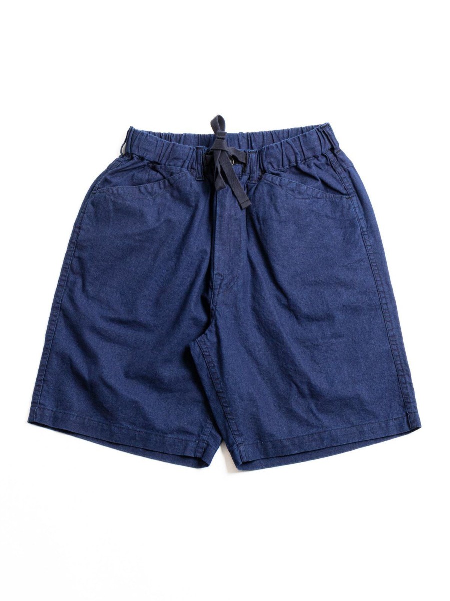 Post O’alls E Z Travail Shorts Cotton Linen Sheeting Indigo | Shorts