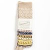 Anonymous Ism Fair Isle Jq Crew Beige | Socks