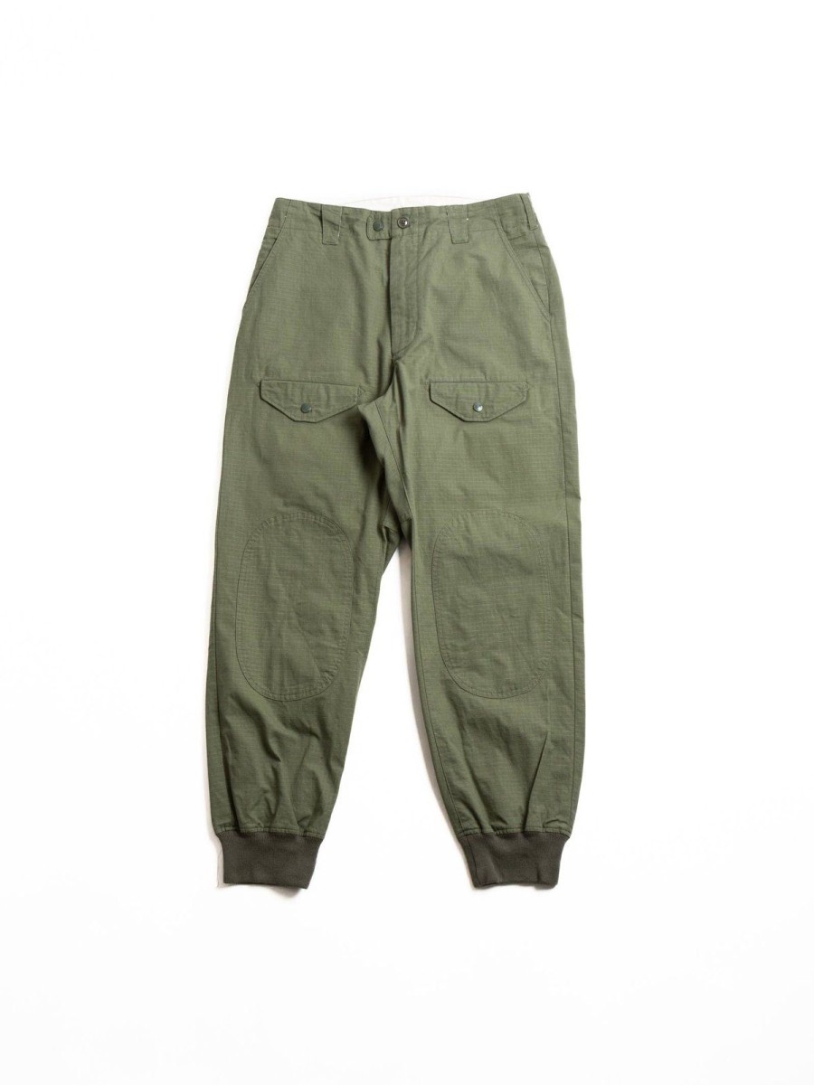 Engineered Garments Airborne Pant Olive Cotton Ripstop | Trousers