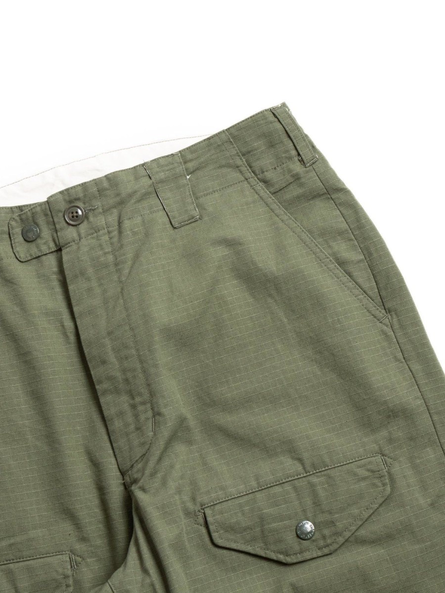 Engineered Garments Airborne Pant Olive Cotton Ripstop | Trousers