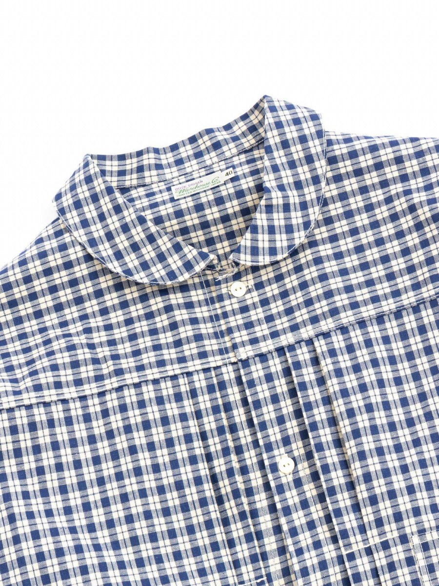 Warehouse & Co Lot 2166 Shirt Indigo Check R.Collar Colour 1 | Shirts