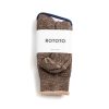 RoToTo Double Face Crew Socks Merino Wool & Organic Cotton D.Brown / Brown | Socks