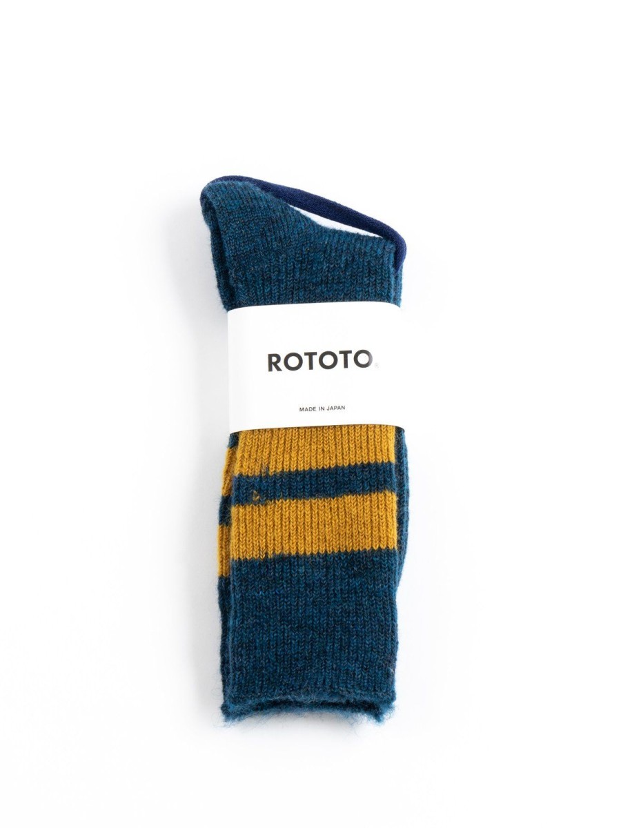 RoToTo Brush Mohair Crew Socks D.Blue | Socks