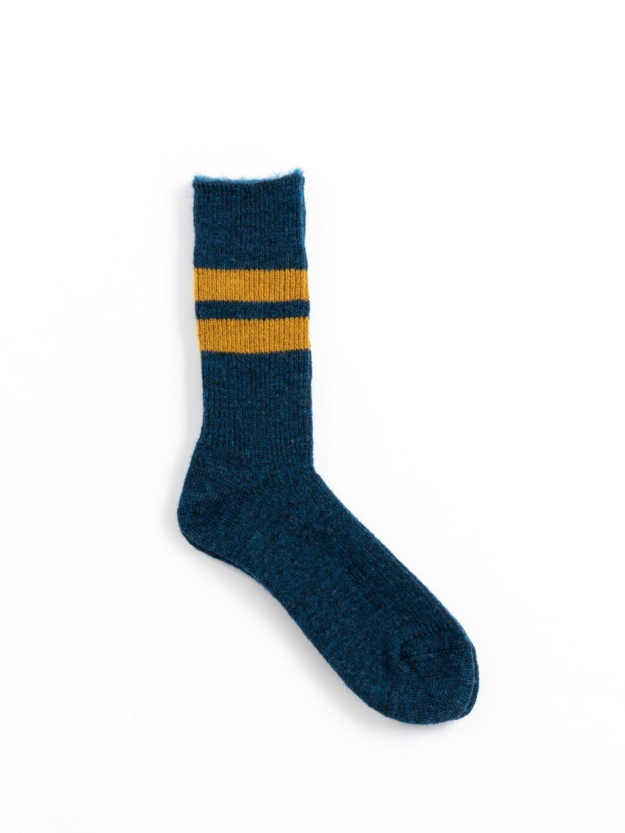 RoToTo Brush Mohair Crew Socks D.Blue | Socks