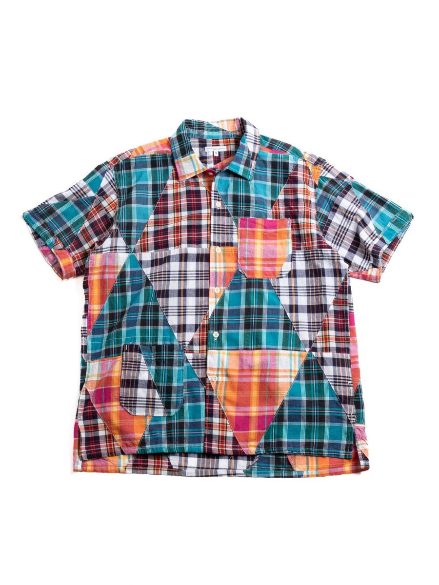 Engineered Garments Camp Shirt Multi Color Triangle Patchwork | Shirts