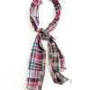 Engineered Garments Long Scarf Navy Square Patchwork Madras | Scarves & Shawls