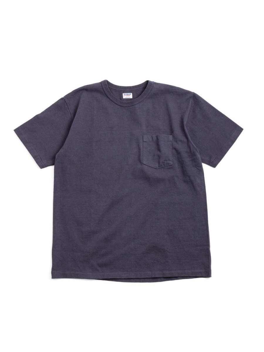 DUBBLE WORKS Lot Dw37002 Heavy S/S Pocket Tee Navy | T Shirts S/S