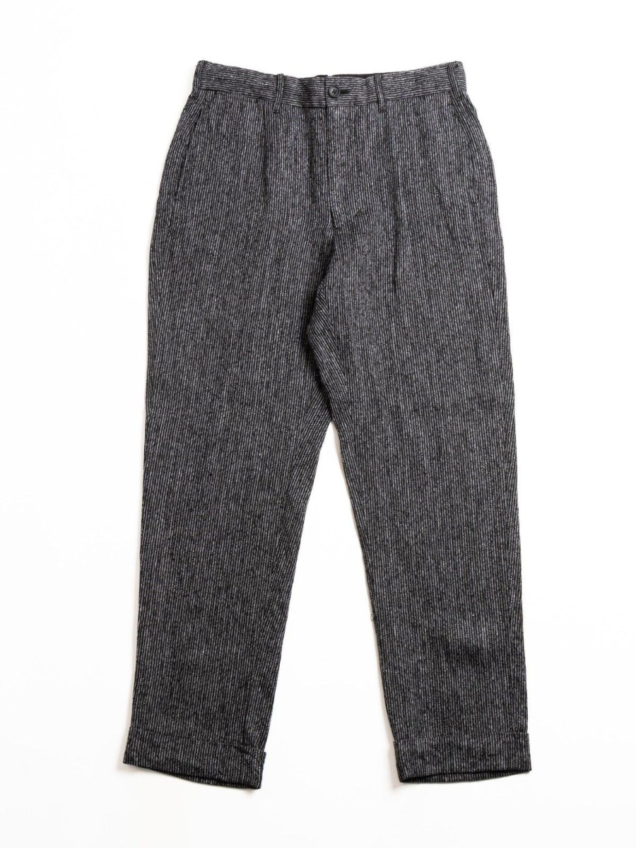 Engineered Garments Andover Pant Black/Grey Linen Stripe | Trousers