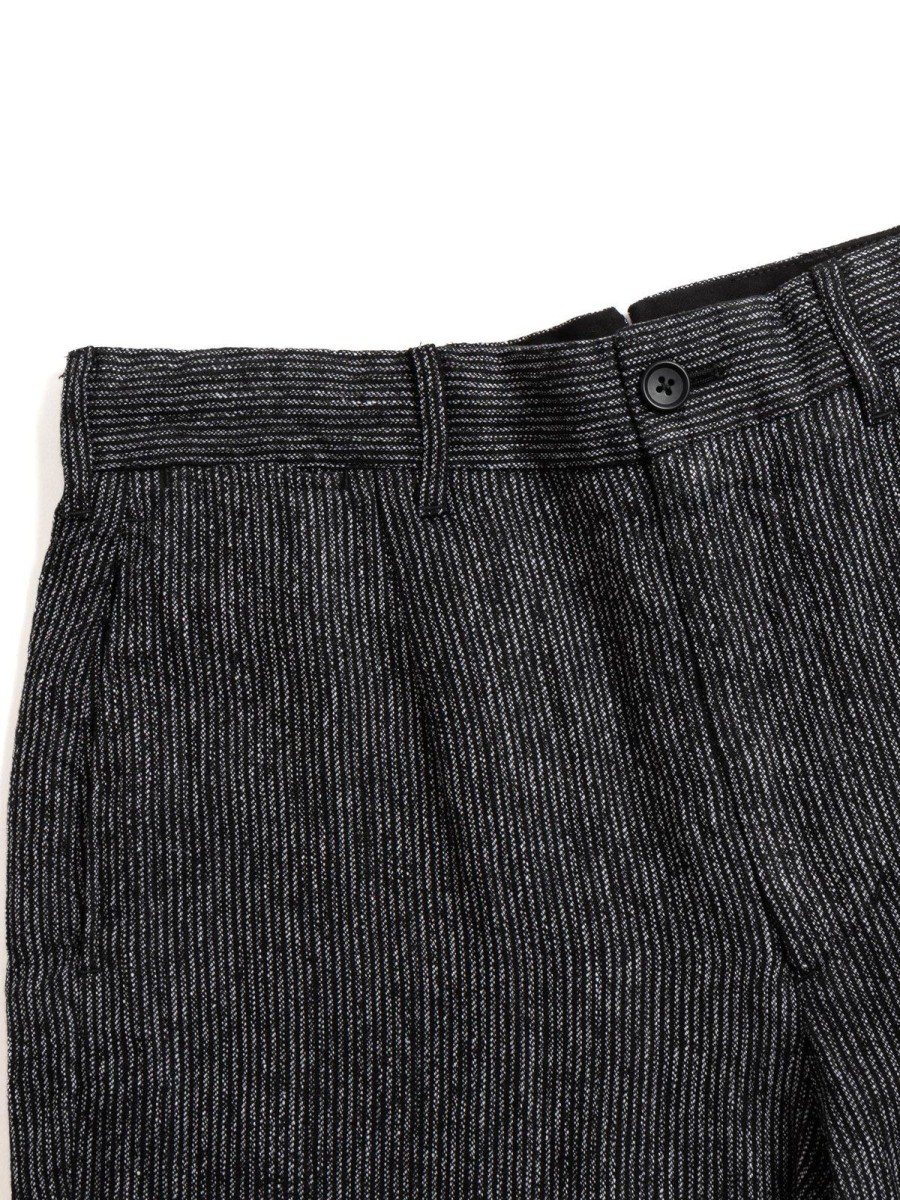 Engineered Garments Andover Pant Black/Grey Linen Stripe | Trousers