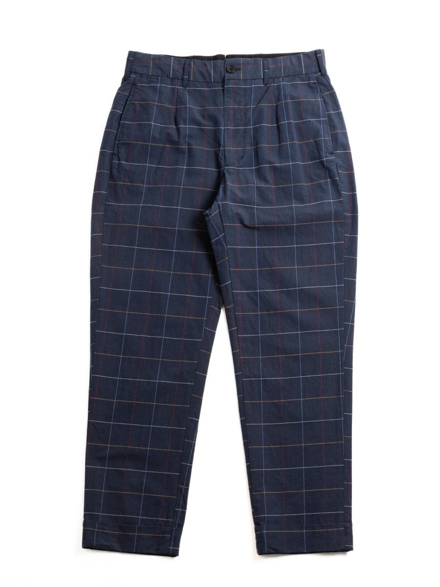 Engineered Garments Andover Pant Navy Cl Windowpane | Trousers