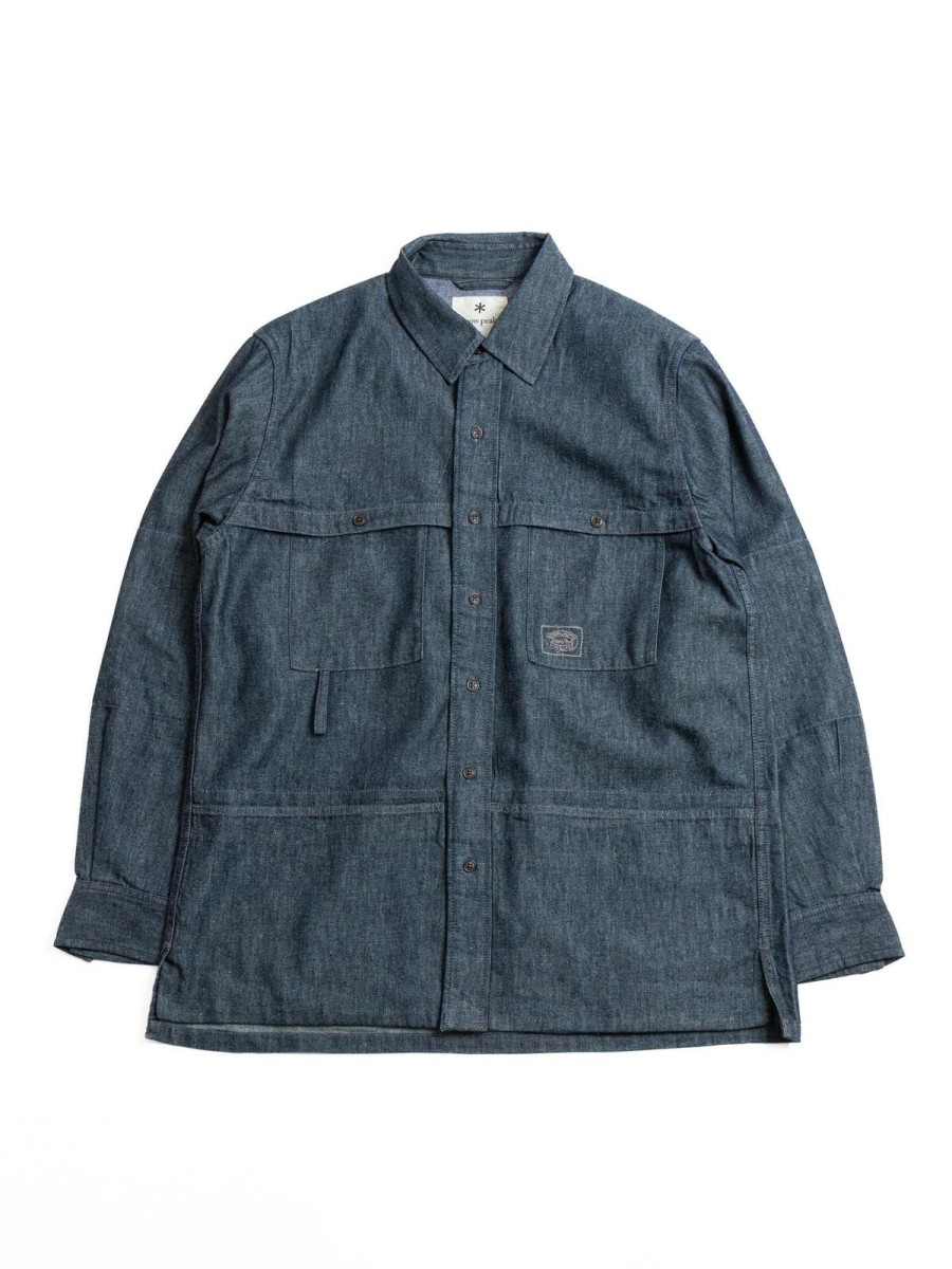 SNOW PEAK APPAREL Takibi Light Denim Utility Shirt Indigo | Jackets