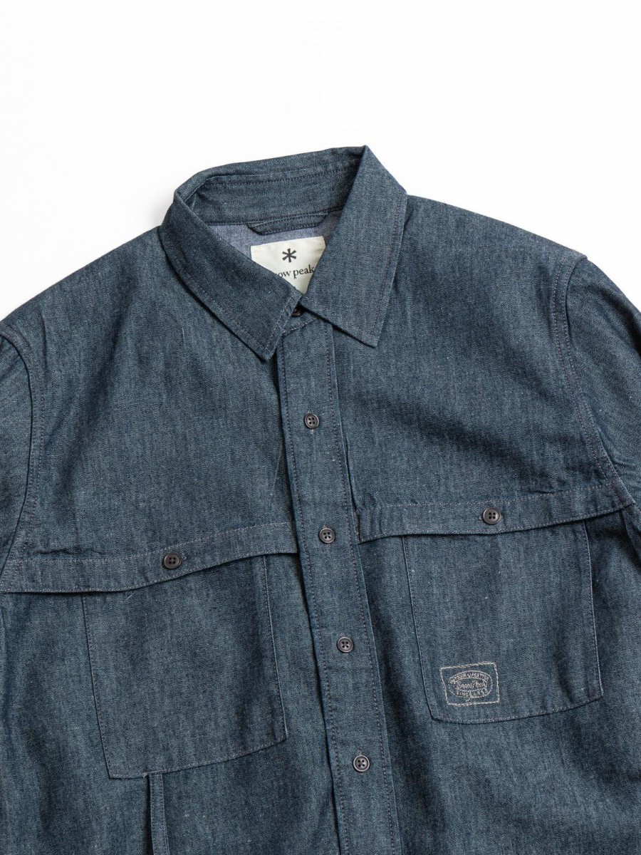 SNOW PEAK APPAREL Takibi Light Denim Utility Shirt Indigo | Jackets