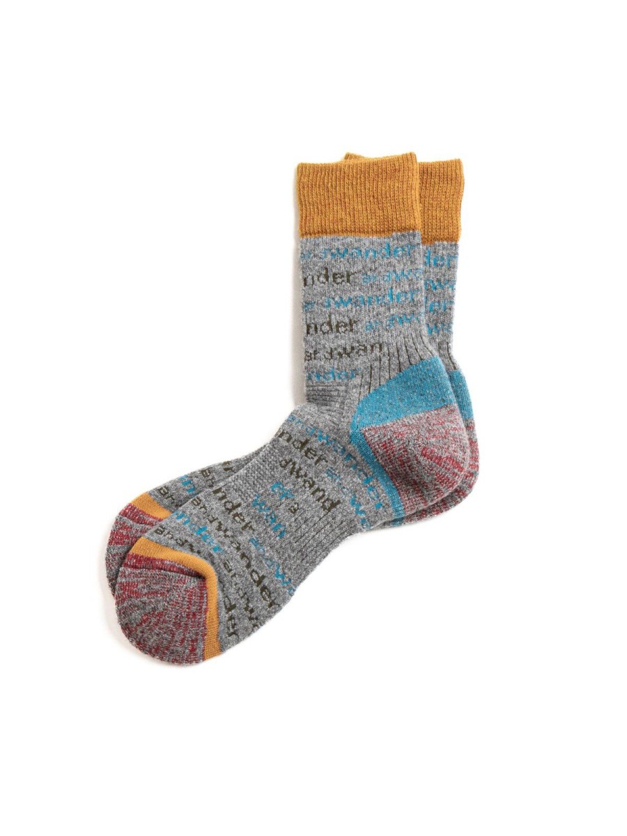 and wander And Wander Wool Sock L. Gray | Socks