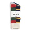 RoToTo Multi Rugger Pattern Crew Socks Red/Grn/Gry | Socks