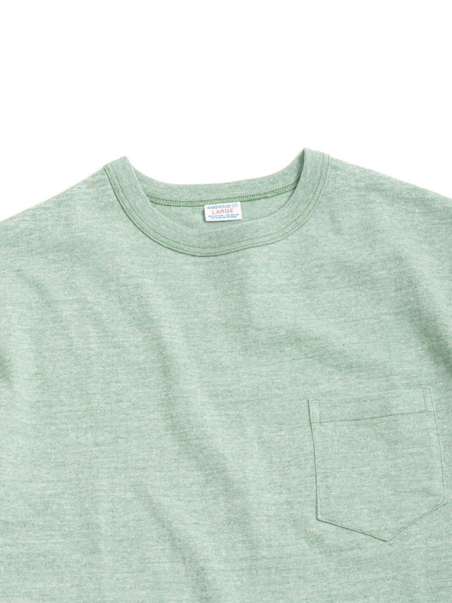 Warehouse & Co Lot 4097 Heather Pocket T Shirt Green | T Shirts S/S