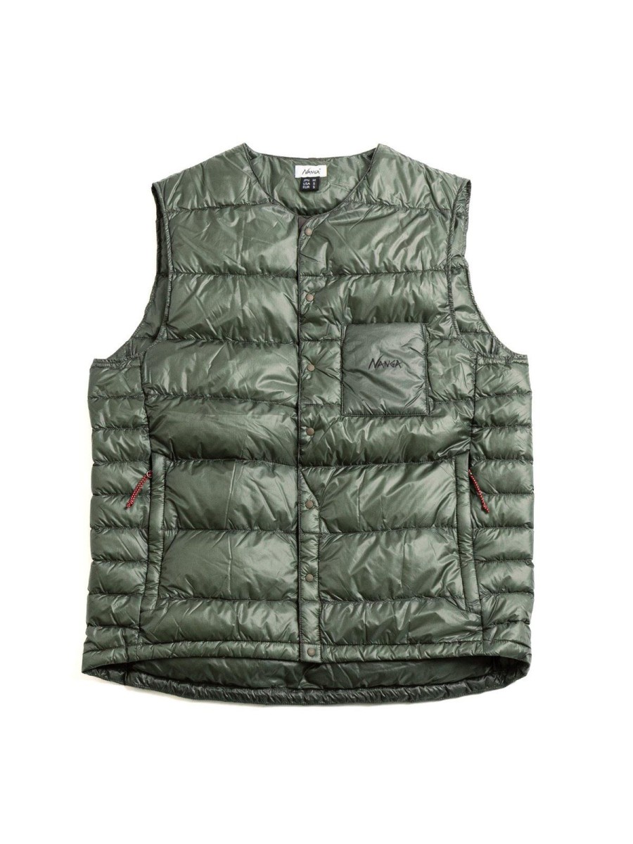 NANGA Inner Down Vest Khaki | Outerwear