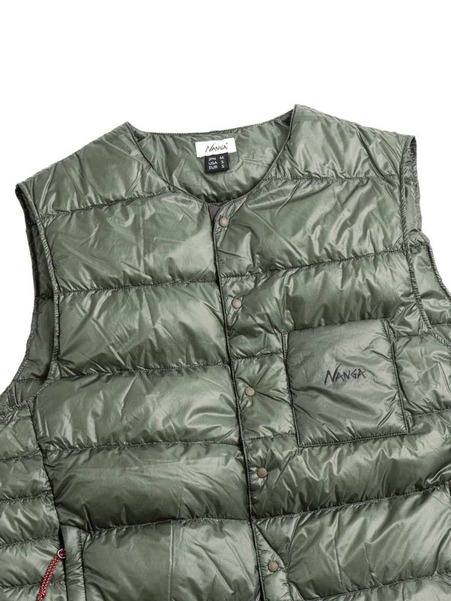 NANGA Inner Down Vest Khaki | Outerwear