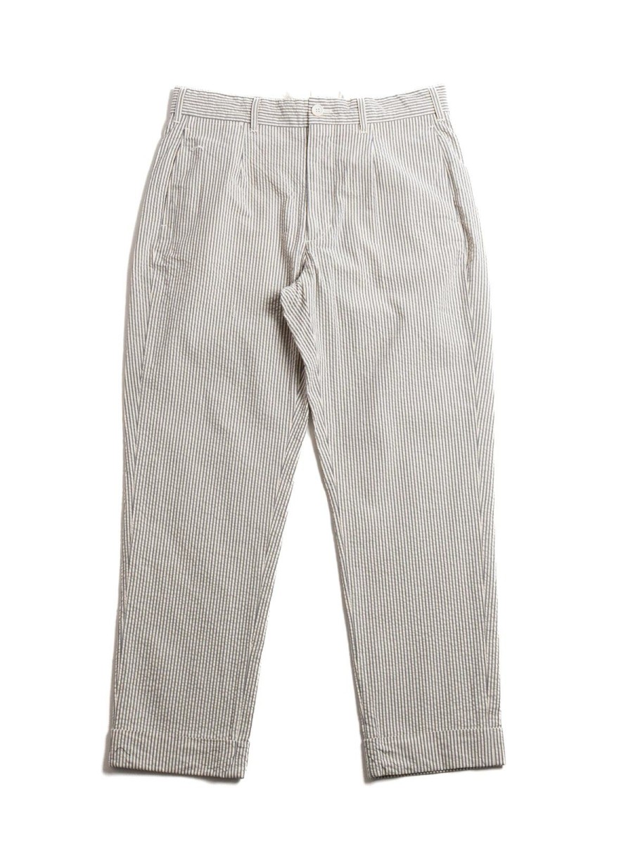 Engineered Garments Andover Pant Navy/Natural Cotton Seersucker | Trousers