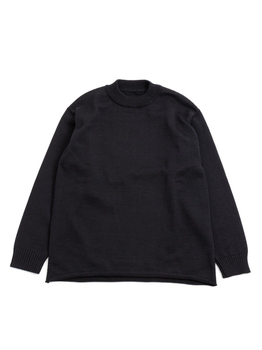 ARPENTEUR Dyce 100% Merino Wool Jersey Knitwear Black | Knitwear