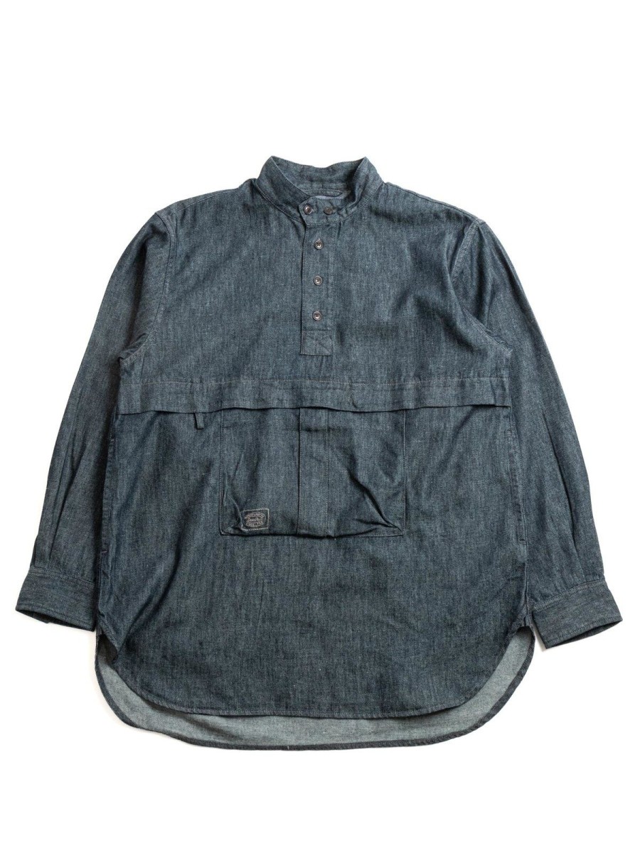 SNOW PEAK APPAREL Takibi Light Denim Utility Pullover Indigo | Shirts