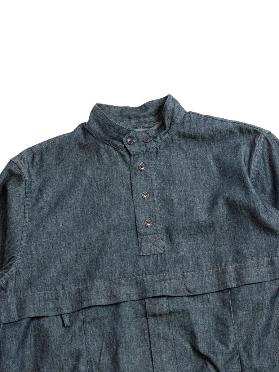 SNOW PEAK APPAREL Takibi Light Denim Utility Pullover Indigo | Shirts