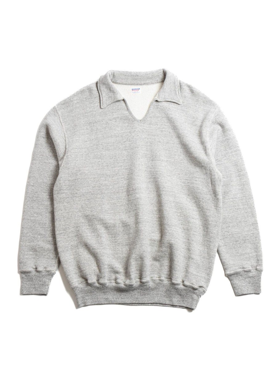 DUBBLE WORKS Lot 86015 Loop Wheel Skipper Collar Sweatshirt H.Grey | Sweatshirts