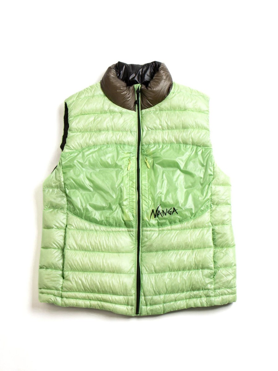 NANGA Aerial Down Vest Packable Yellow Green | Outerwear