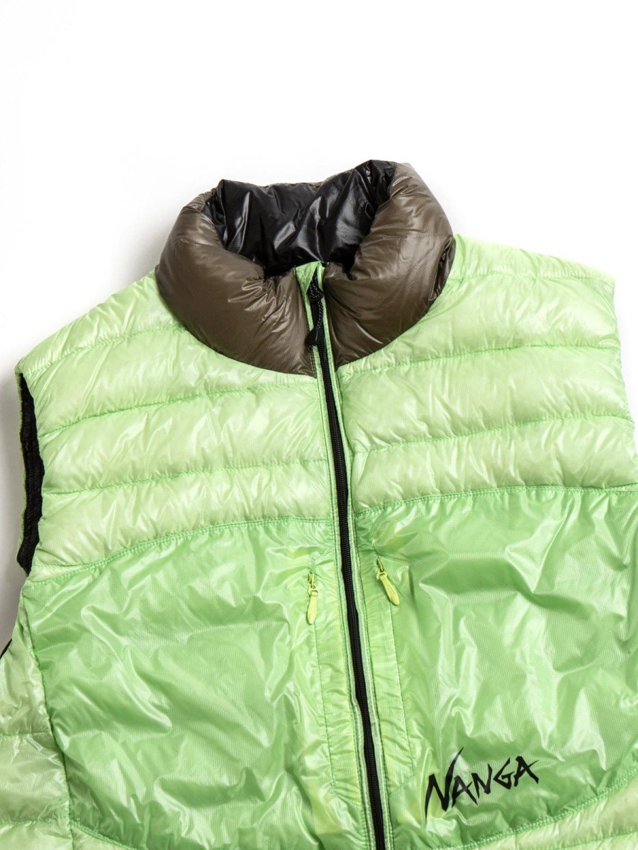 NANGA Aerial Down Vest Packable Yellow Green | Outerwear