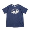 Warehouse & Co Lot 4059 Death From Below Navy/Cream | T Shirt S/S Print